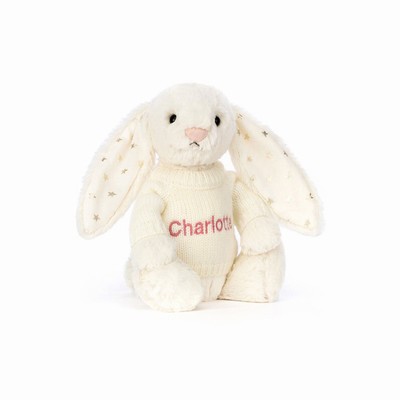 Jellycat Bashful Twinkle Conejo with Cream Jumper | RQPW-32791